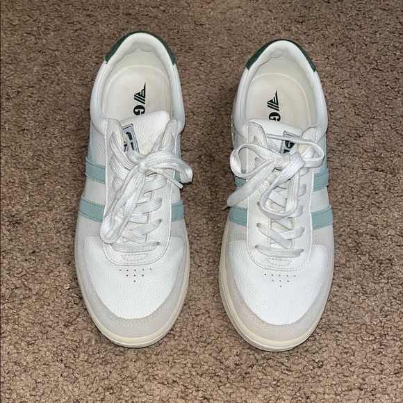 Gola Grandslam Trident White Green Mist Evergreen Pink Trainer 7.5 - Picture 4 of 6